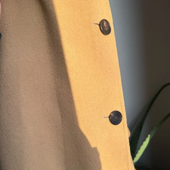 Olive UK Classic Tan Camel Wool Trench Coat with Belt - Picture 13 of 13